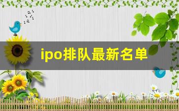 ipo排队最新名单 12月(ipo排队最新名单 11月)_https://www.shshucaipeisong.com_上交所_第1张